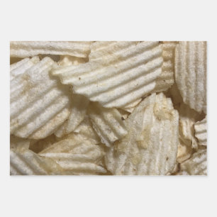 Feuille De Papier Cadeau Chips de pommes de terre