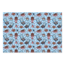 Chocolate theme cute wrapping paper sheets