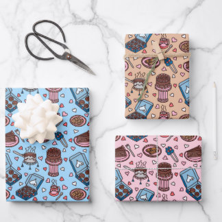 Feuille De Papier Cadeau Chocolate theme cute wrapping paper sheets