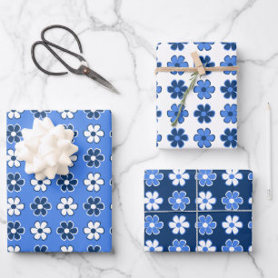 Feuille De Papier Cadeau Choisissez vos propres couleurs - Fun Retro Flower