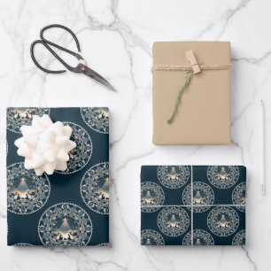 Feuille De Papier Cadeau Christ Nativité Star de Wonder Polka Dot Mandala