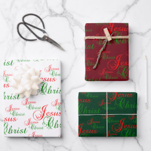 Feuille De Papier Cadeau Christian JESUS CHRIST Noël