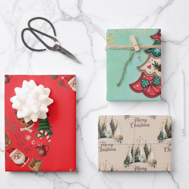 Feuille De Papier Cadeau Christmas  (Recto)