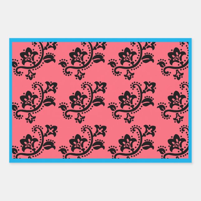 FEUILLE DE PAPIER CADEAU CHRISTMAS CADEAU SHEET SCANDINAVIA MOTIF (Devant)