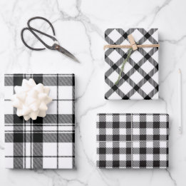 Feuille De Papier Cadeau Christmas Plaids