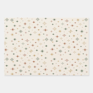 Feuille De Papier Cadeau Christmas Stars & Sparkles Pattern