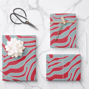 Feuille De Papier Cadeau Christmas Zebra Print Wild Poster de animal Motif