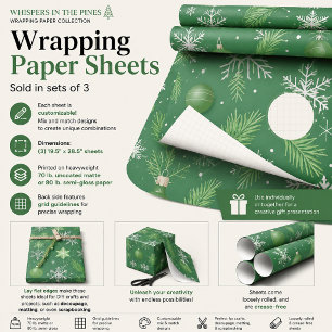 Feuille De Papier Cadeau Chuchotements dans les Pins