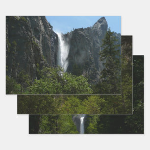Feuille De Papier Cadeau Chute de Bridalveil dans le parc national de Yosem