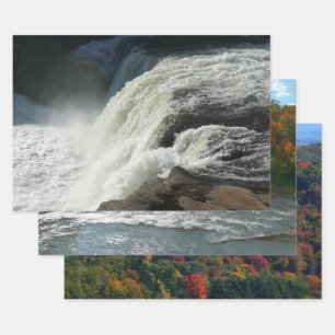 Feuille De Papier Cadeau Chutes d'Ohiopyle en Pennsylvanie