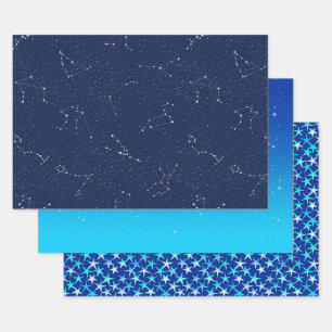 Feuille De Papier Cadeau Cieux étoilés