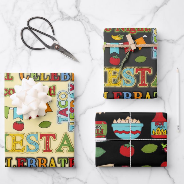 Feuille De Papier Cadeau Cinco de Mayo (Recto)
