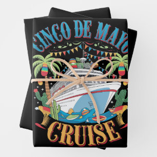Feuille De Papier Cadeau Cinco De Mayo Cruise Mexique Bateau mexicain Fiest