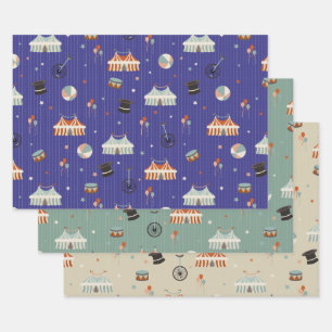 Feuille De Papier Cadeau Cirque Fun