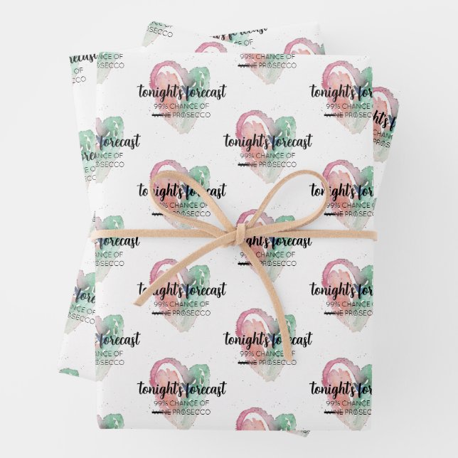Feuille De Papier Cadeau Citation de l'amant de vin d'aquarelle moderne (En situation)
