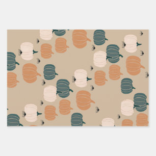 Feuille De Papier Cadeau Citrouille Helloween