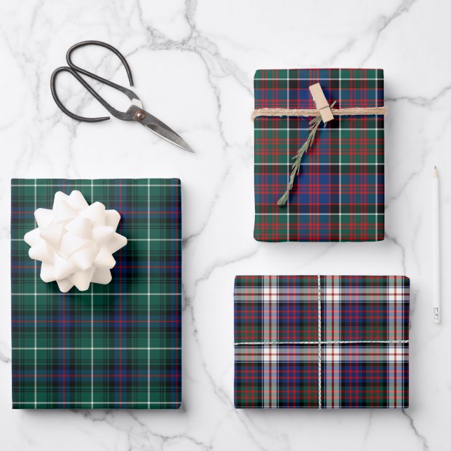 Feuille De Papier Cadeau Clan MacDonald Variations Tartan (Recto)