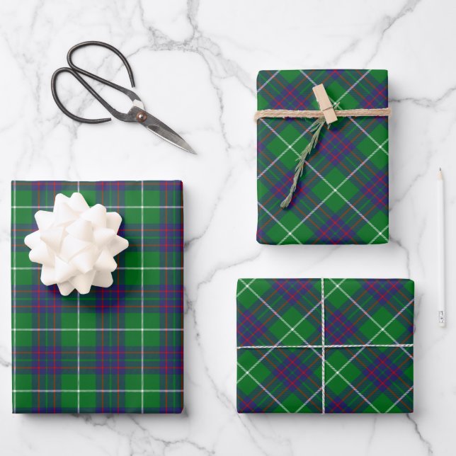 Feuille De Papier Cadeau Clan MacIntyre Tartan de chasse (Recto)