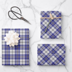 Feuille De Papier Cadeau Clan MacPherson robe bleue Tartan