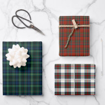 Clan Stewart Tartan Rouge, vert et blanc Plaid