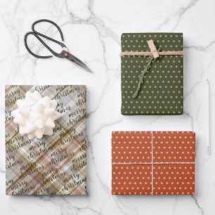 Feuille De Papier Cadeau Classique Beige Brown gris blanc En vichy