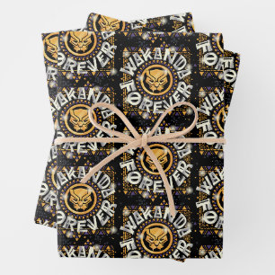 Feuille De Papier Cadeau Classiques des Avengers Graphique Golden Wakanda