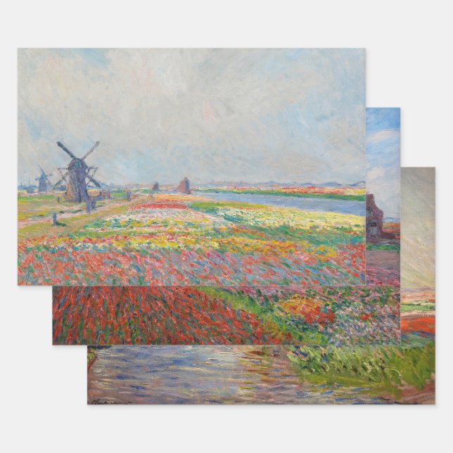 Feuille De Papier Cadeau Claude Monet - Holland - Sélection de chefs-d'oeuv (Lot)