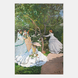 Feuille De Papier Cadeau Claude Monet - Les femmes dans le jardin