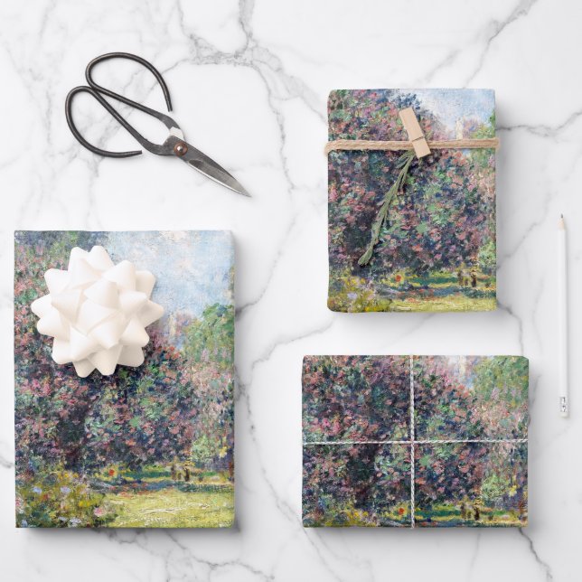 Feuille De Papier Cadeau Claude Monet Paysage Poster du Parc Monceau (Recto)