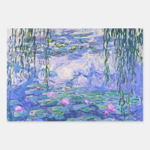 Feuille De Papier Cadeau Claude Monet Water Lilie L'Art Impressionniste Fra