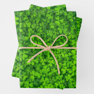 Feuille De Papier Cadeau Clochers shamrocks