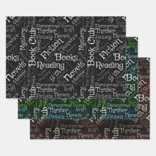 Feuille De Papier Cadeau Cloud Word pour les amateurs de livres