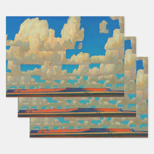 Feuille De Papier Cadeau Cloud World par Maynard Dixon (Lot)