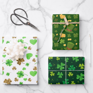Feuille De Papier Cadeau Clover irlandais