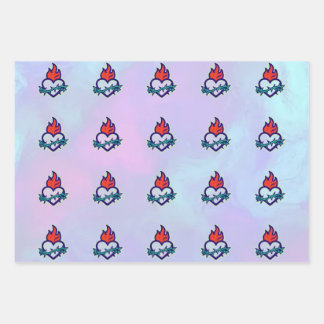 Feuille De Papier Cadeau Coeur