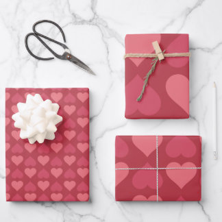 Feuille De Papier Cadeau Coeur rose romantique