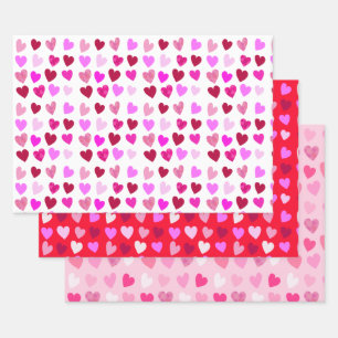 Feuille De Papier Cadeau Coeurs de la Saint-Valentin