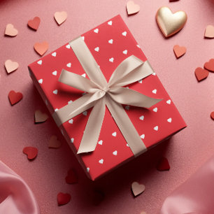 Feuille De Papier Cadeau Coeurs de Saint-Valentin