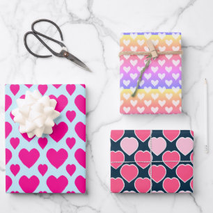 Feuille De Papier Cadeau Coeurs mignons Aimez le Motif de la Saint Valentin