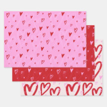 Coeurs rose et rouge mignons