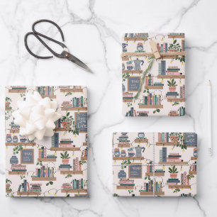 Feuille De Papier Cadeau Coin lecture Hygge Cozy