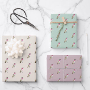 Feuille De Papier Cadeau Colibri