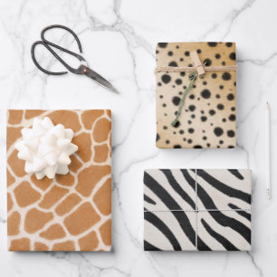 Feuille De Papier Cadeau Collection d'animaux africains Poster de animal ré