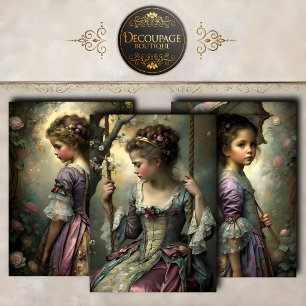 Feuille De Papier Cadeau Collection de jeunes filles du jardin victorien De