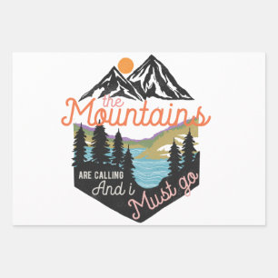 Feuille De Papier Cadeau collection de montagnes