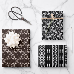 Feuille De Papier Cadeau Collection de tissus mousses modernes