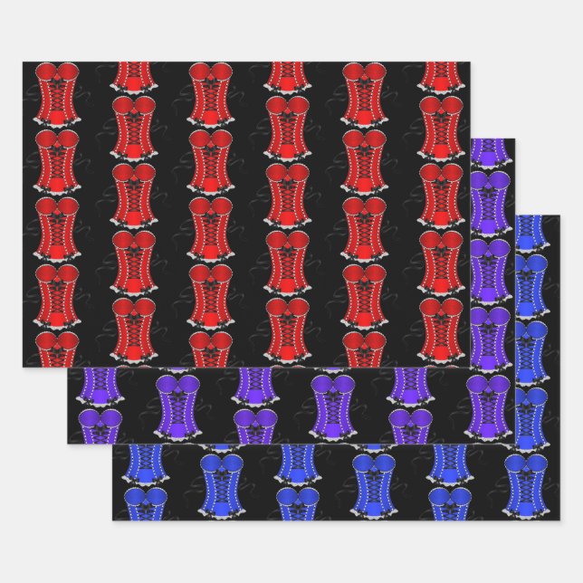 Feuille De Papier Cadeau Collection Flirty Corset (Lot)