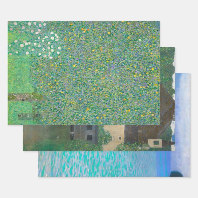 Feuille De Papier Cadeau Collection Gustav Klimt, Découpage (Lot)