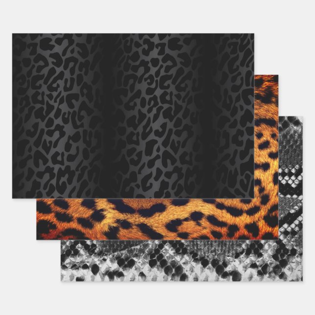 Feuille De Papier Cadeau Collection Poster de animal chic (Lot)
