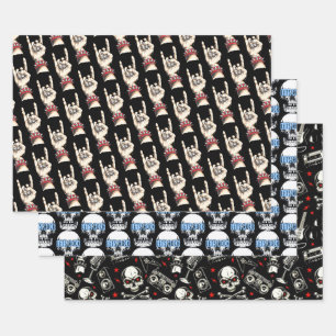 Feuille De Papier Cadeau Collection Rock On